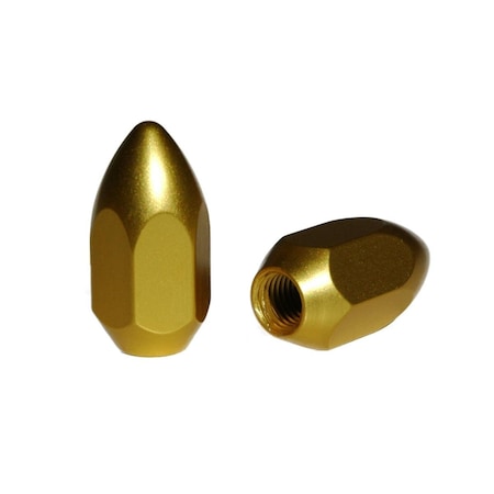 Durablue 8 Piece Aluminum Wheel Lug Nuts 10 x 125 mm Taper Seat Gold Anodize 201880g